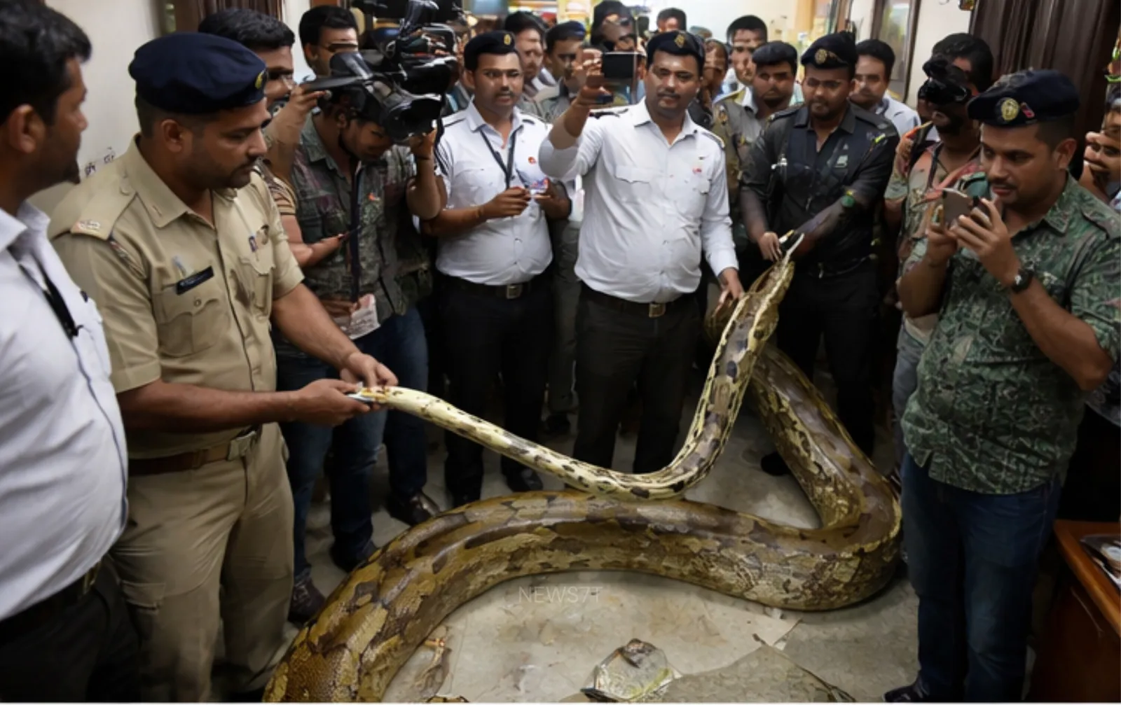 Snake in Office Incident Shocking Mystery of Remote Device and 20-Foot Snake in Ashok Kharat’s Office (photo 3)
